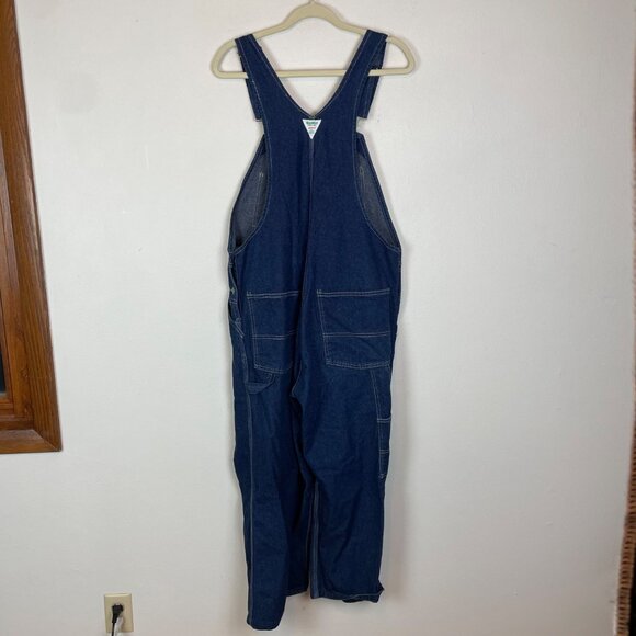 Vintage‎ OshKosh 38x23 Blue Denim Adult Overalls Hemmed Made in USA Vestback - Picture 6 of 9